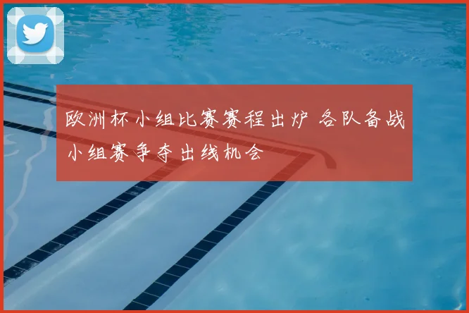 欧洲杯小组比赛赛程出炉 各队备战小组赛争夺出线机会